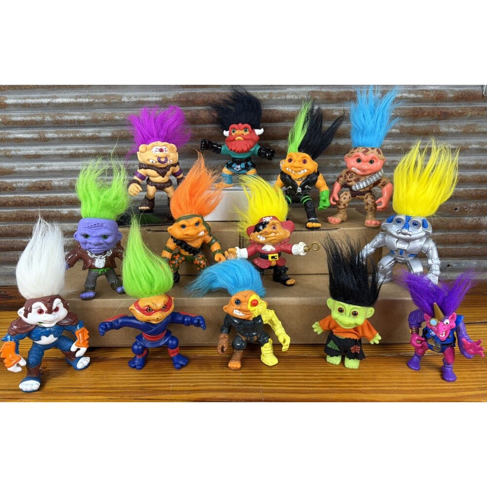 VTG 90s Hasbro Battle Trolls Lot of 13 Figures Very Rare/Read